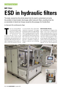 ESD dans les filtres hydrauliques - MP Filtri