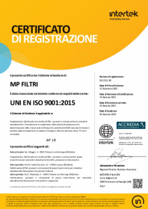 Qualità, Ambiente e Certificazioni - MP Filtri