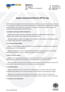 Качество, Окружающая среда и Сертификация - MP Filtri